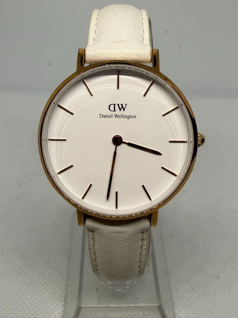 Daniel Wellington Petite Bondi 21160 Rose Gold White Dial White Leather Women’s